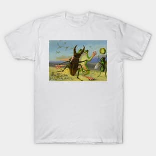 Vintage Christmas Frog Beetle Grashopper T-Shirt